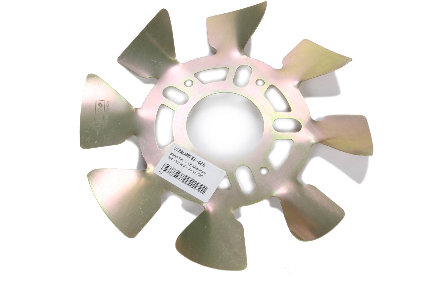 Ultra Cool Brake Fans ALMBFS5-625L Brake Fan - LH Aluminum 5x4-1/2 to 5-1/8 w/ .625 Ultra Cool Brake Fans ALMBFS5-625L