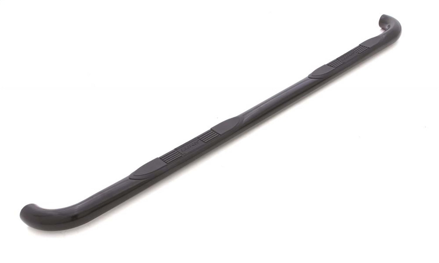 Lund 22590908 3 Inch Round Bent Nerf Bar; Incl. Brackets; Black Stainless Steel; Lund 22590908