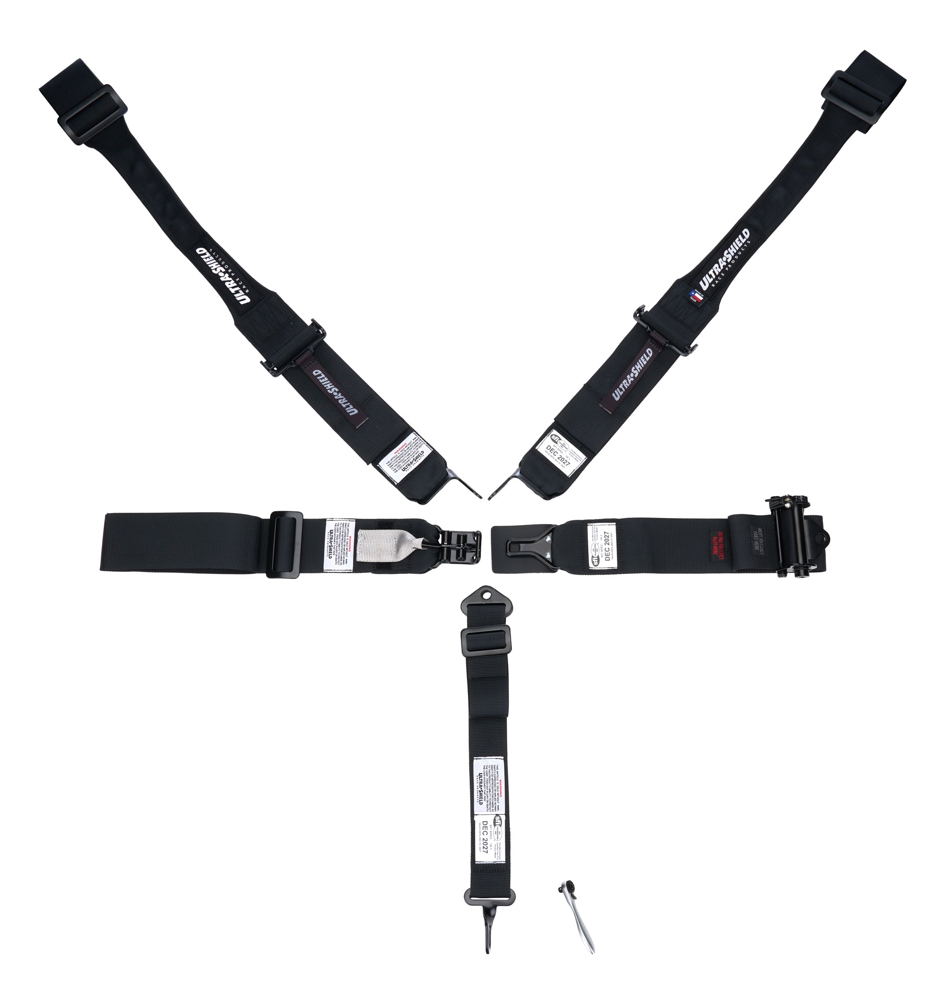 Ultrashield HB22051H Harness 5pt HANS Shldr Left Side Ratchet L&L Ultrashield HB22051H