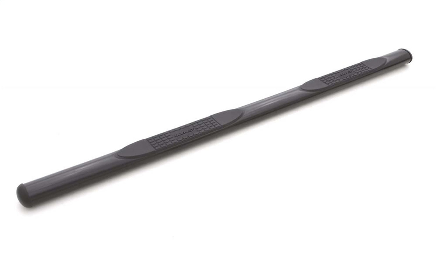 Lund 23689173 4 Inch Oval Straight Nerf Bar; Incl. Brackets; Black; Rocker Panel Mount; Lund 23689173