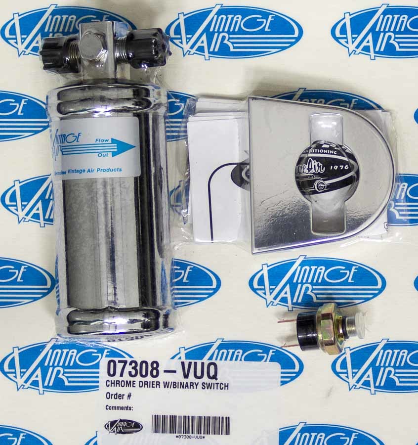 Vintage Air 07308-VUQ Chome Drier w/Binary Switch Vintage Air 07308-VUQ