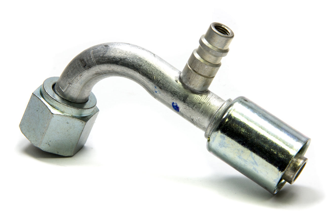 Vintage Air 35533-VUG #10 90 Degree Barb O-Ring Fitting w/Port Vintage Air 35533-VUG