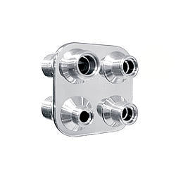 Vintage Air 384600-MBA 4 Way Square Bulkhead #6 & #10 O-Ring Vintage Air 384600-MBA