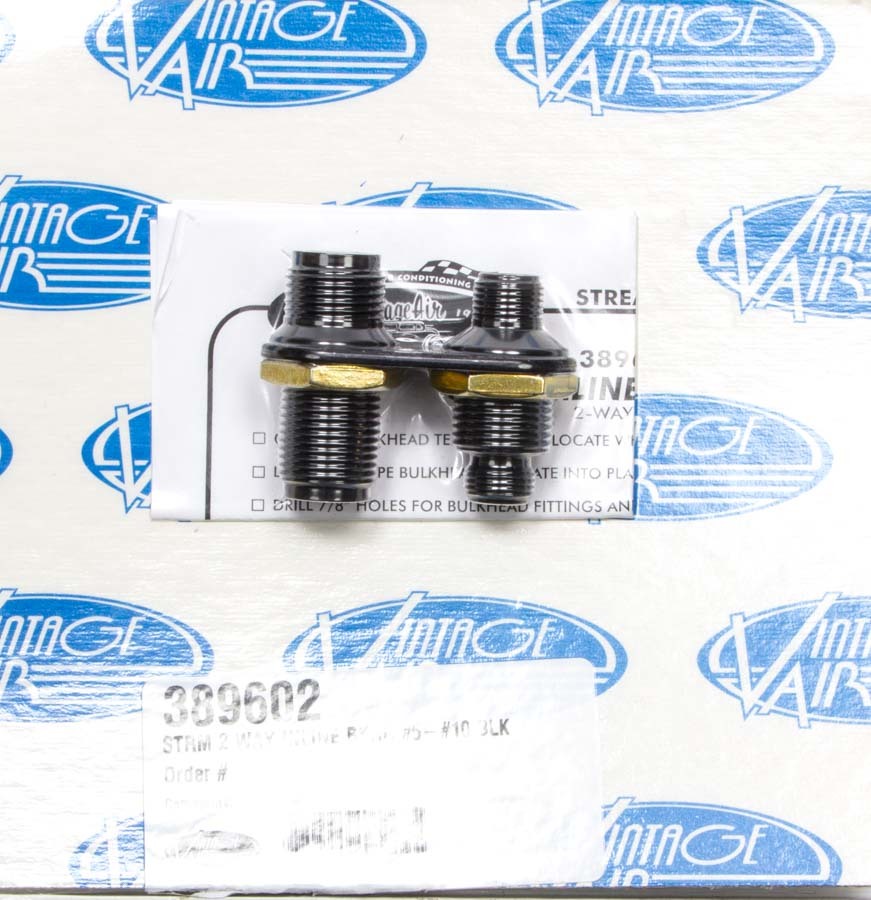Vintage Air 389602 2 Way In Line Bulkhead #6 and #10 O-Ring Vintage Air 389602