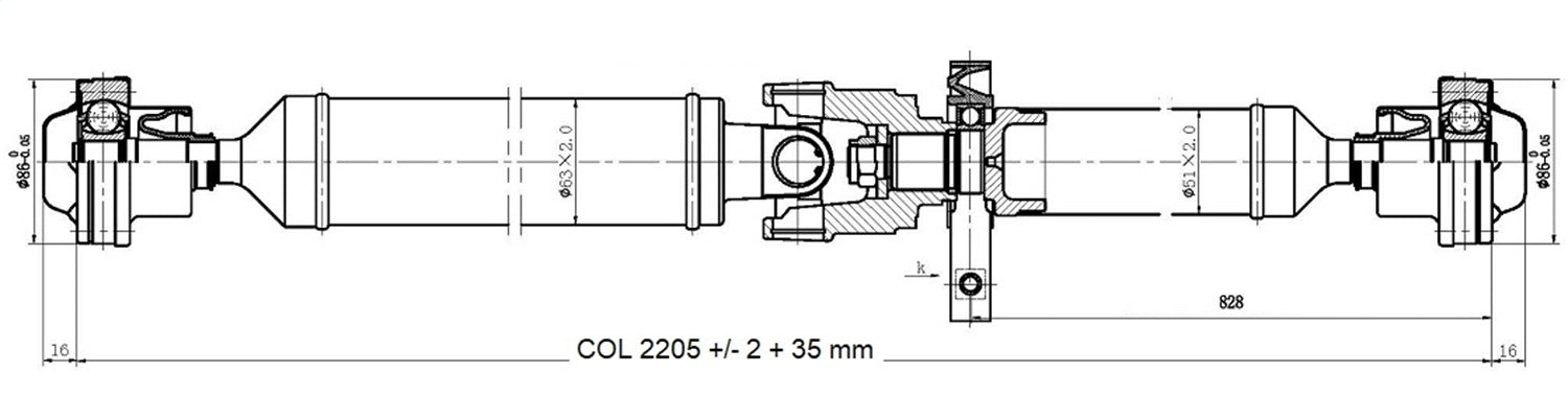 DSS VL-115 Drive Shaft Assembly DSS VL-115