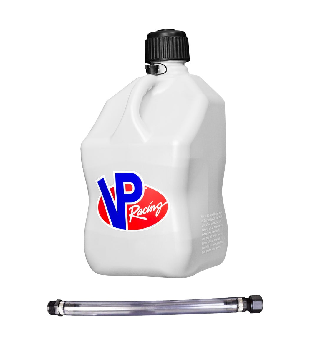 VP Racing Fuels 3520-CA Motorsports Jug 5.5 Gal White Square w/Hose VP Racing Fuels 3520-CA