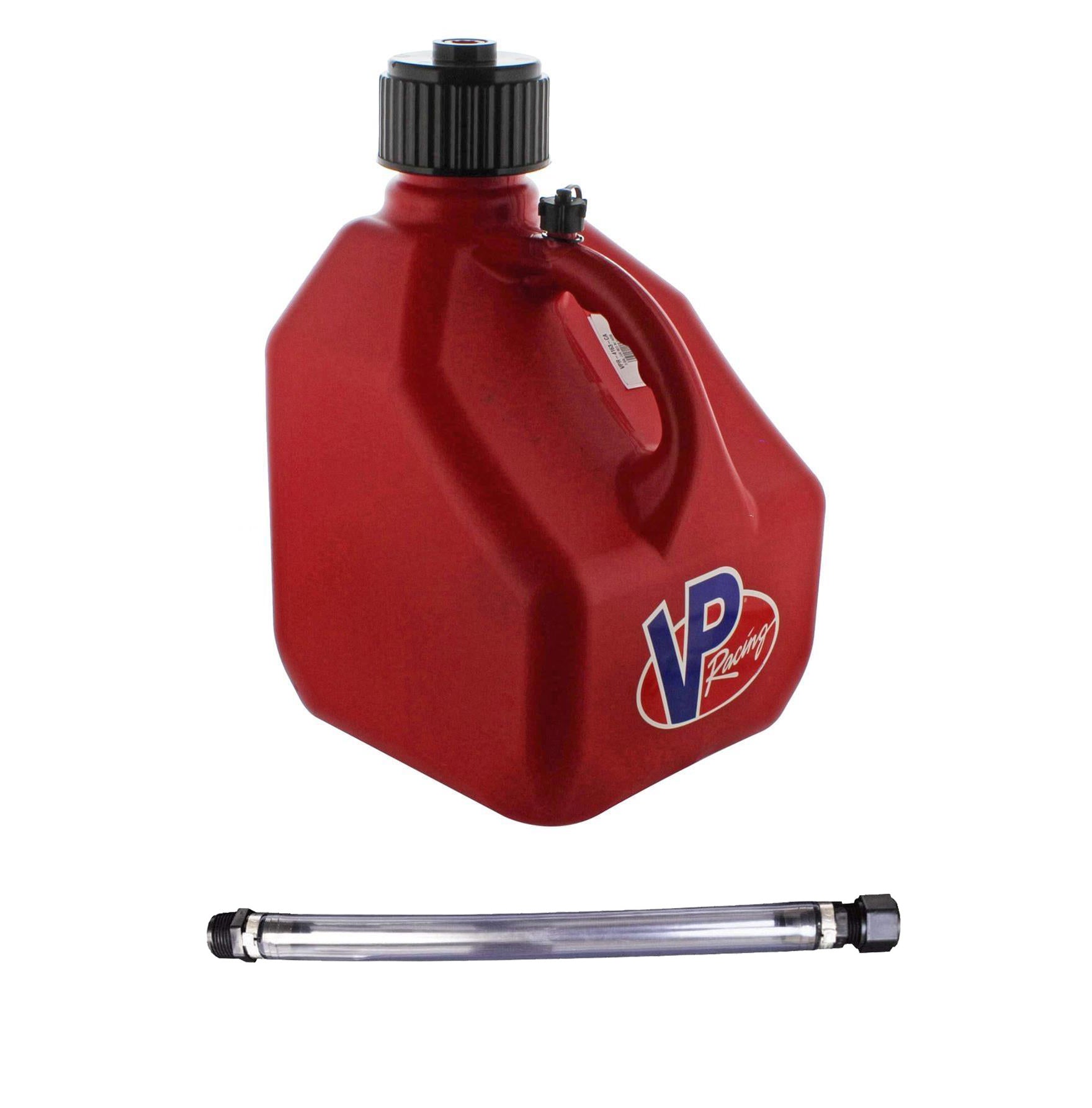 VP Racing Fuels 4163-CA Motorsports Jug 3 Gal Red Square w/Hose VP Racing Fuels 4163-CA