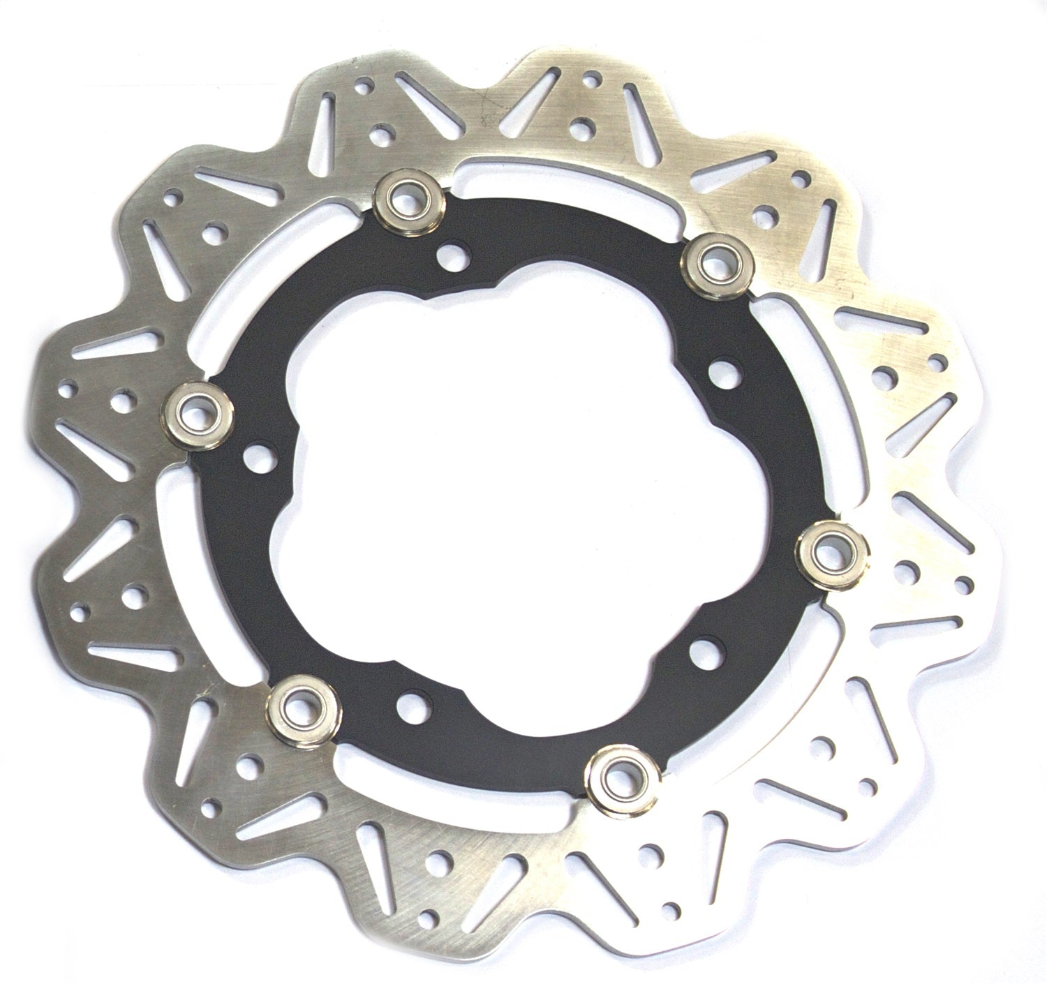 EBC Motorcycle Brakes VR4166BLK Vee-Series Sport Bike Rotor; w/Black Hub; EBC Motorcycle Brakes VR4166BLK