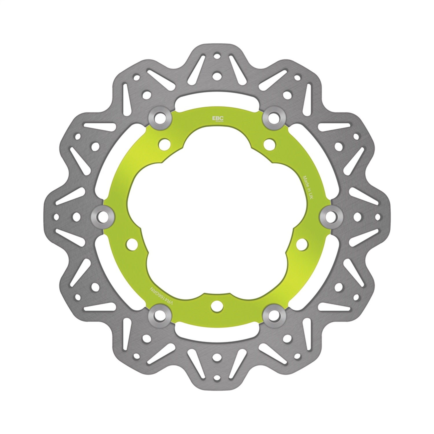 EBC Motorcycle Brakes VR4166GRN Vee-Series Sport Bike Rotor; w/Green Hub; EBC Motorcycle Brakes VR4166GRN