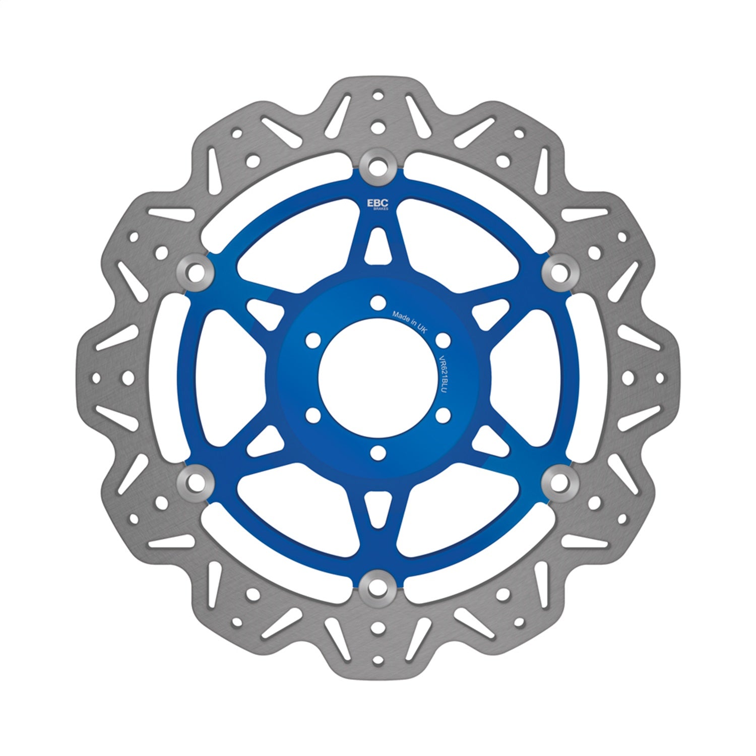 EBC Motorcycle Brakes VR621BLU Vee-Series Sport Bike Rotor; w/Blue Hub; EBC Motorcycle Brakes VR621BLU