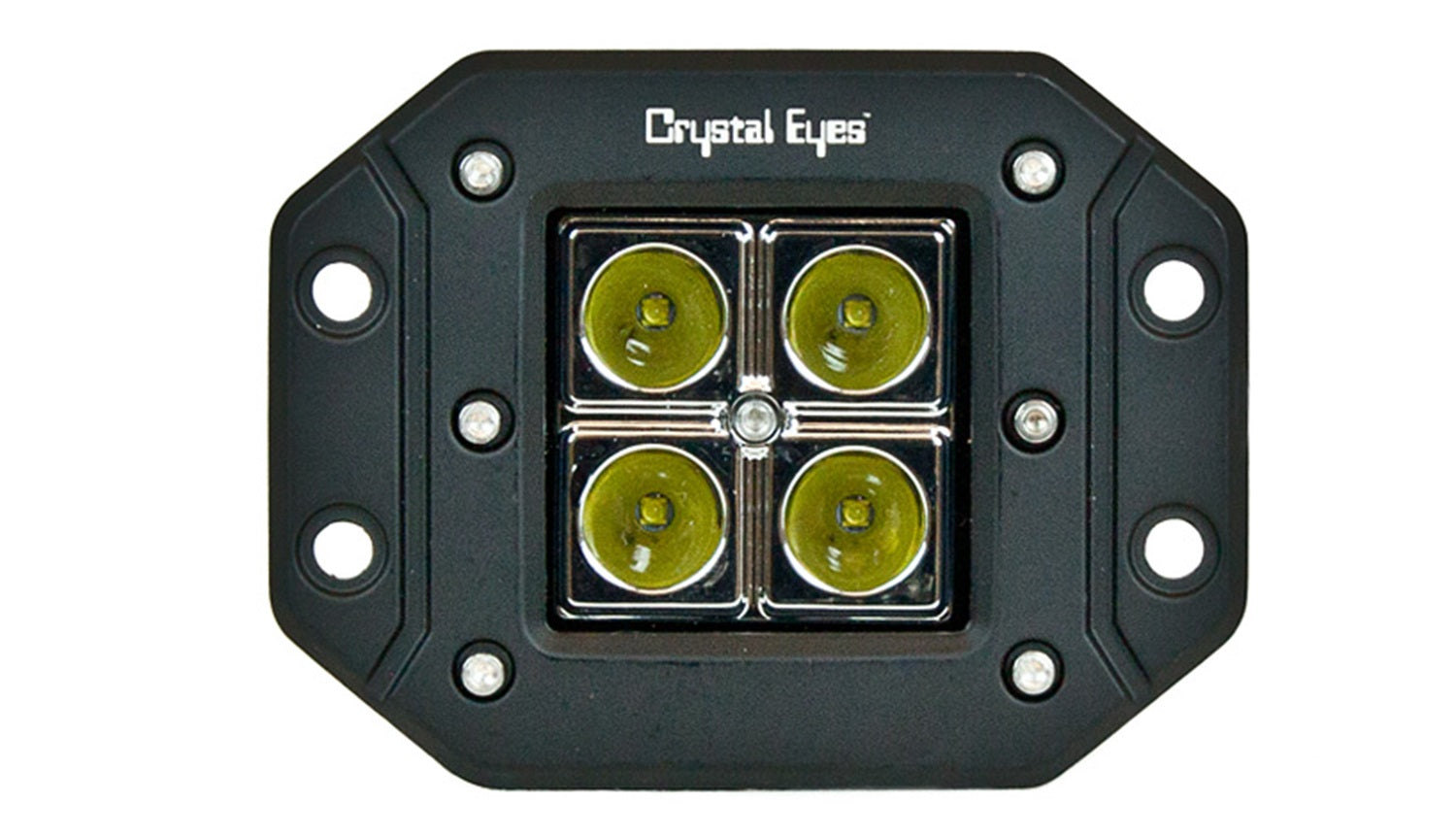 LED Work Light; 5 in. Square Visor; 4 LED; 20W; 30 Deg. Spot; IPCW W1004S20-30