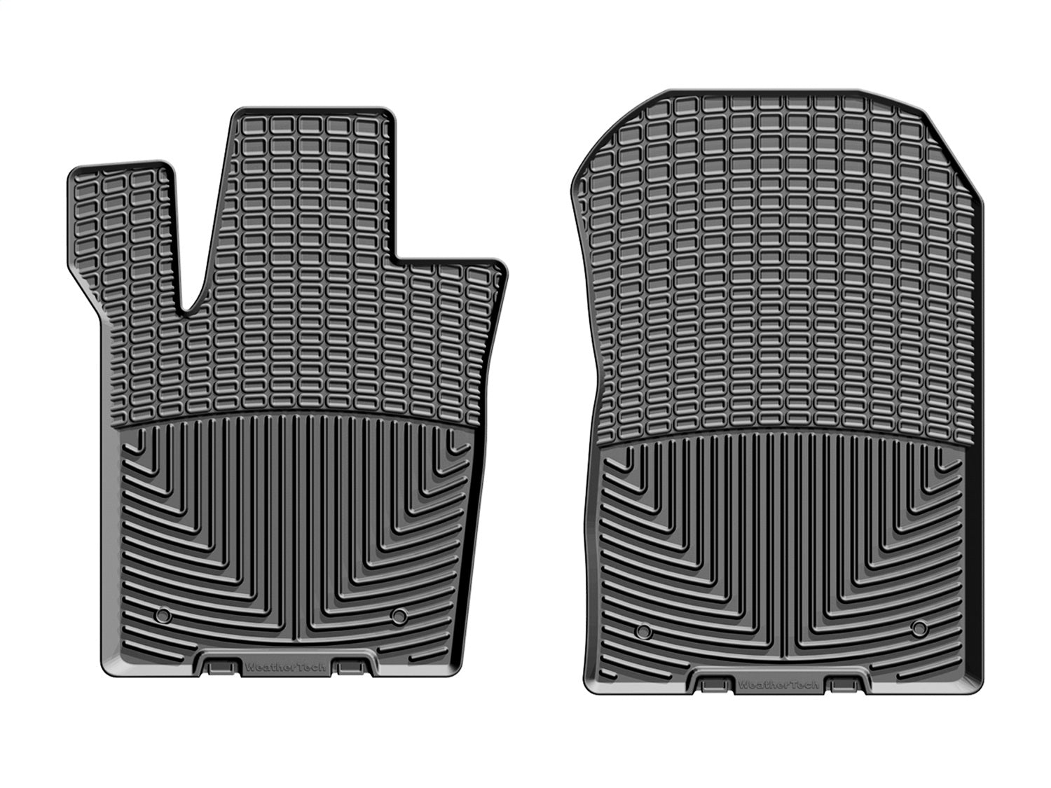 Weathertech W338 All Weather Floor Mats; Black; Front; Weathertech W338