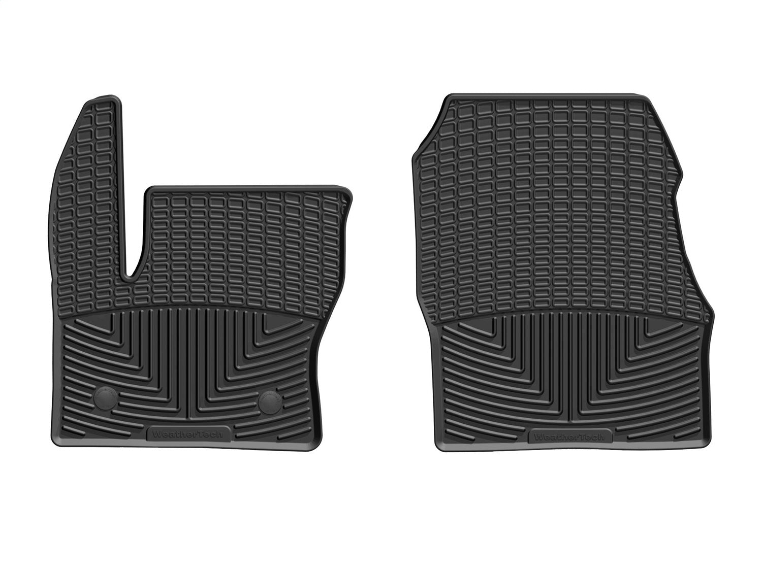 Weathertech W444 All Weather Floor Mats; Black; Front; Weathertech W444