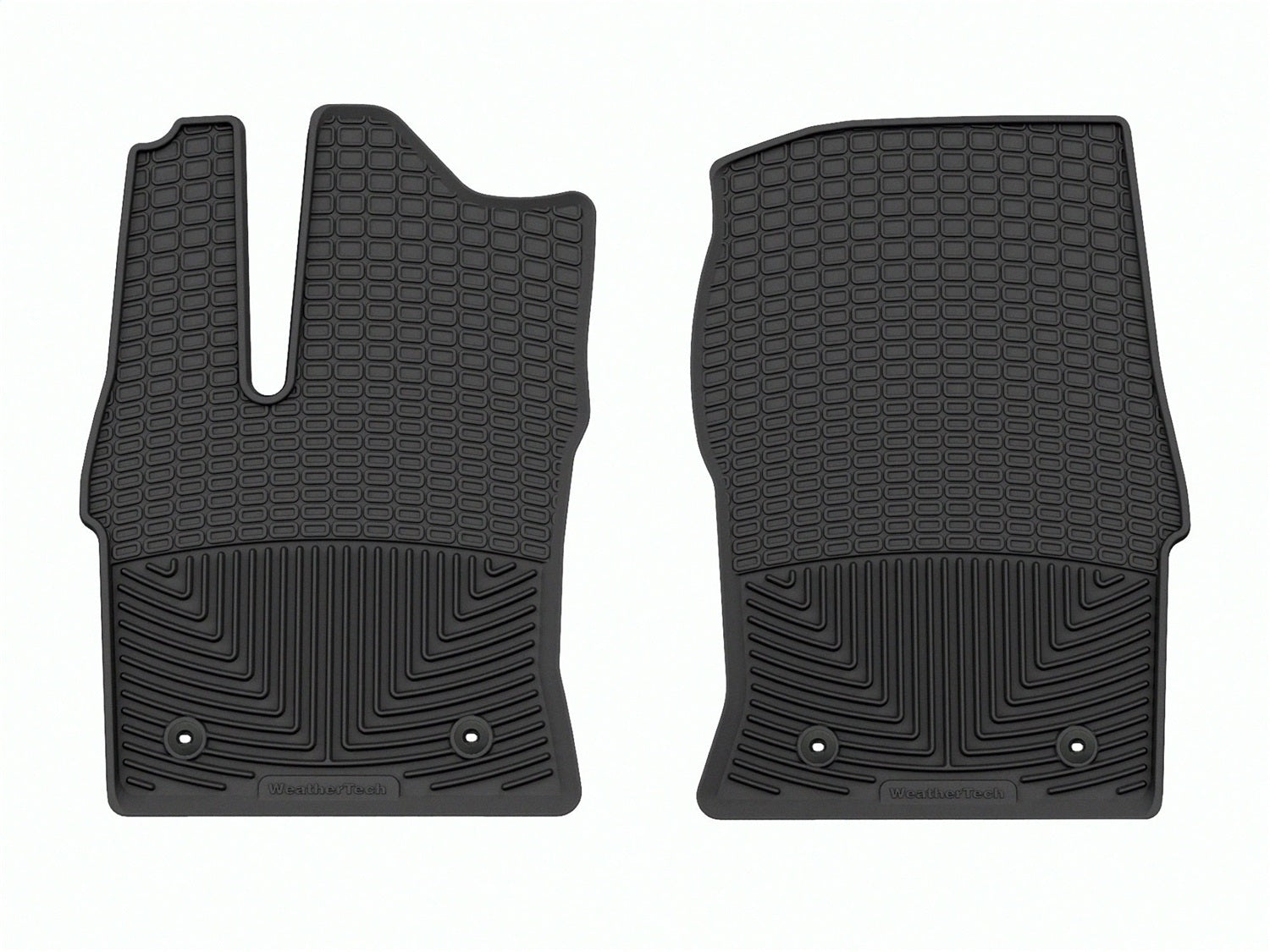 Weathertech W611 All Weather Floor Mats; Black; Front; Weathertech W611
