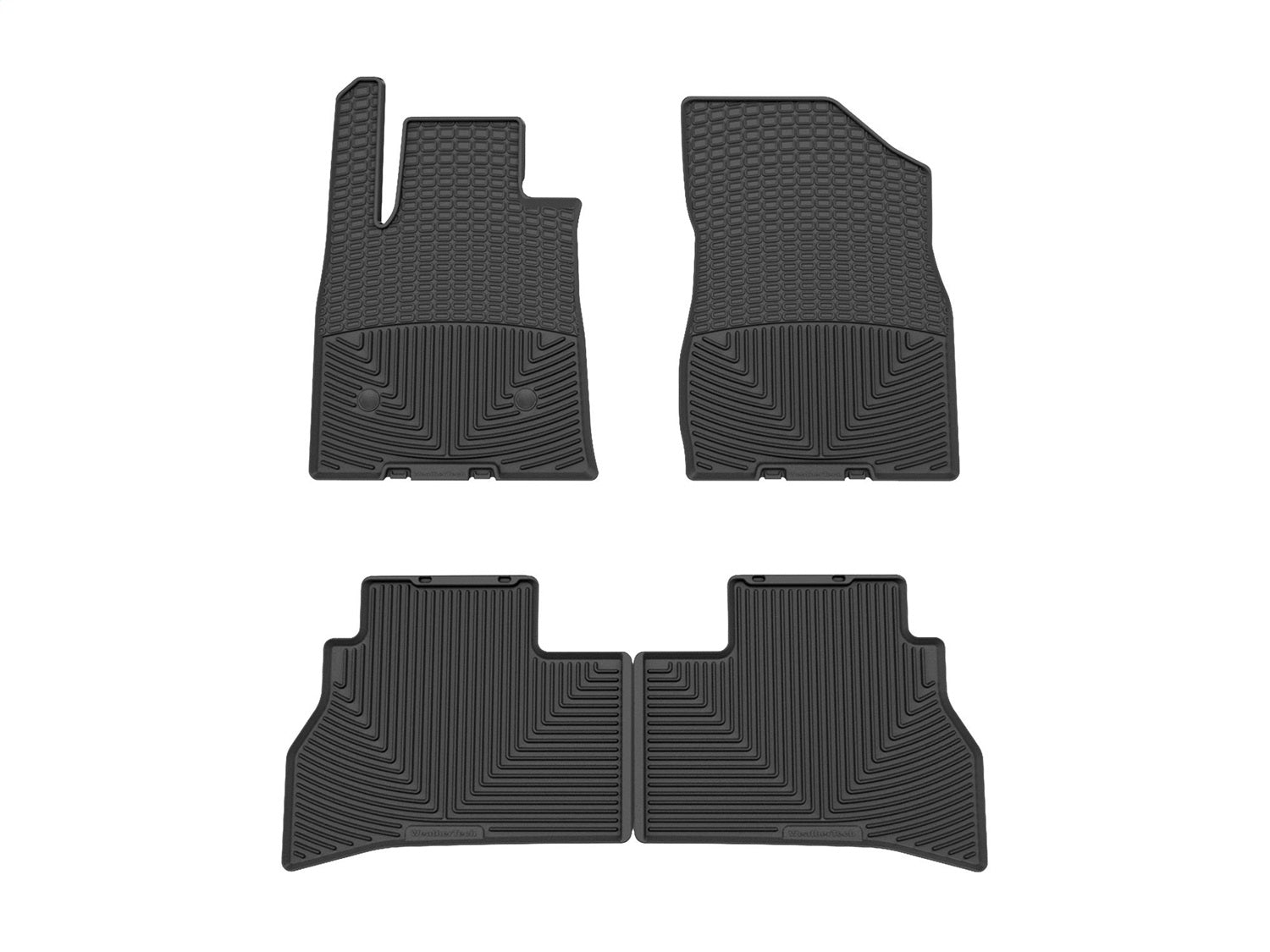 Weathertech W682-W683 All Weather Floor Mats; Black; Front and Rear; Weathertech W682-W683