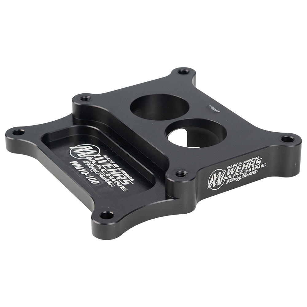 Wehrs Machine & Racing Products WM10-100 Carb Adapter 2bbl to 4bbl Holey 1in Thick Wehrs Machine & Racing Products WM10-100