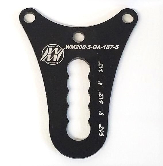 Wehrs Machine & Racing Products WM200-5-QA-187-S Birdcage Plate Straight Slot Dbl Shear 3/16in Wehrs Machine & Racing Products WM200-5-QA-187-S