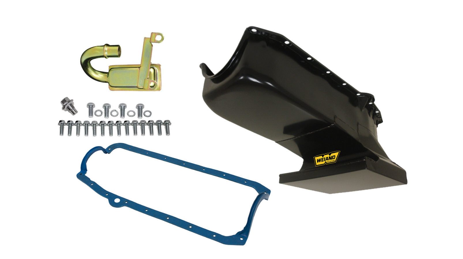 Weiand 5018WND SBC 6qt Oil Pan Kit Black 67 CHEVY II 58-79 Weiand 5018WND