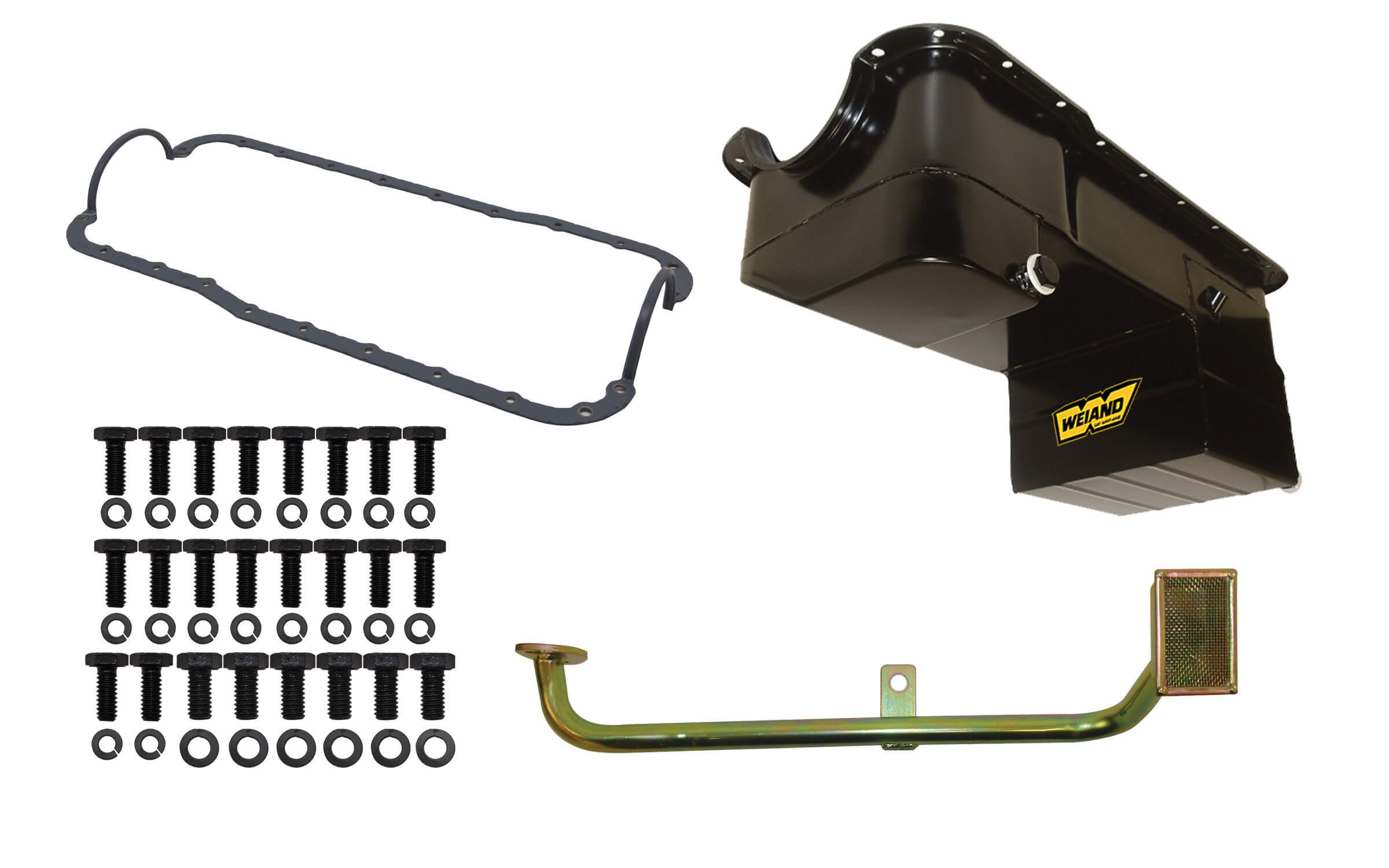Weiand 5040WND 7qt Oil Pan Kit RR Sump SBF 302 79-93 Black Weiand 5040WND