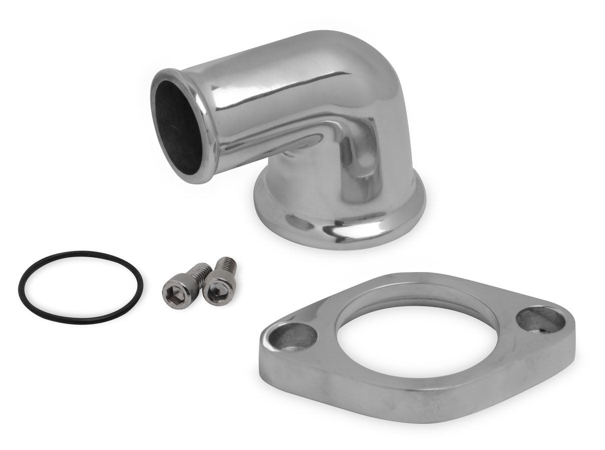 Weiand 6244 Alm. Water Outlet  90- Degree Swivel Polished Weiand 6244