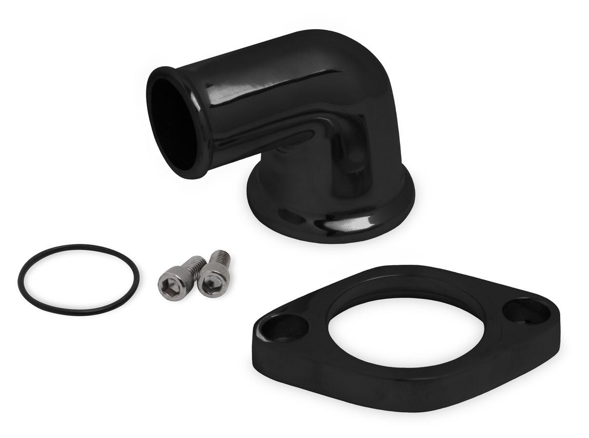 Weiand 6253 Alm. Water Outlet  90- Degree Swivel Black Weiand 6253
