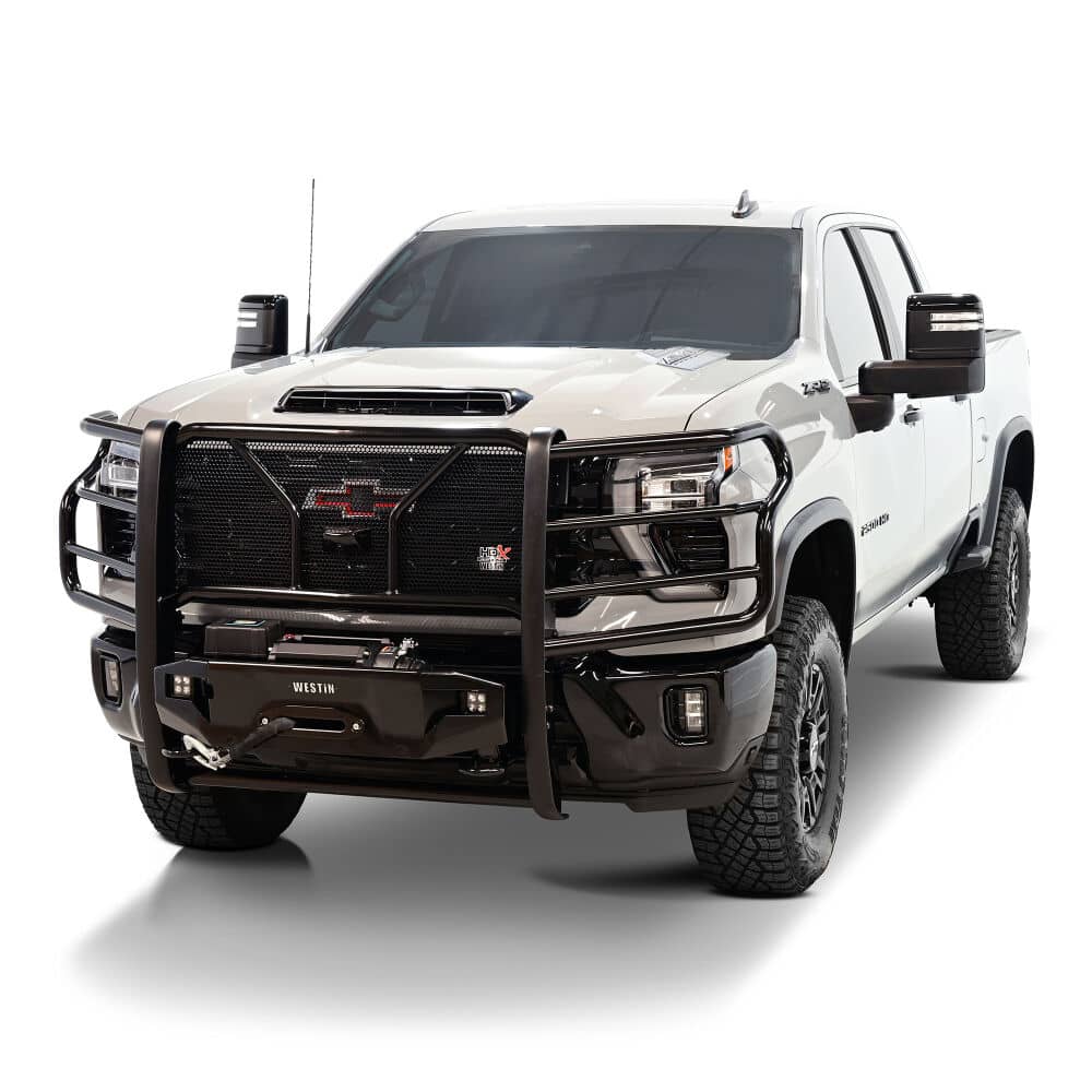 Westin 57-93995 WESTIN BLACK GRILLE GUARD ; 20-24 SILVERADO HD WITH WINCH MOUNT Westin 57-93995