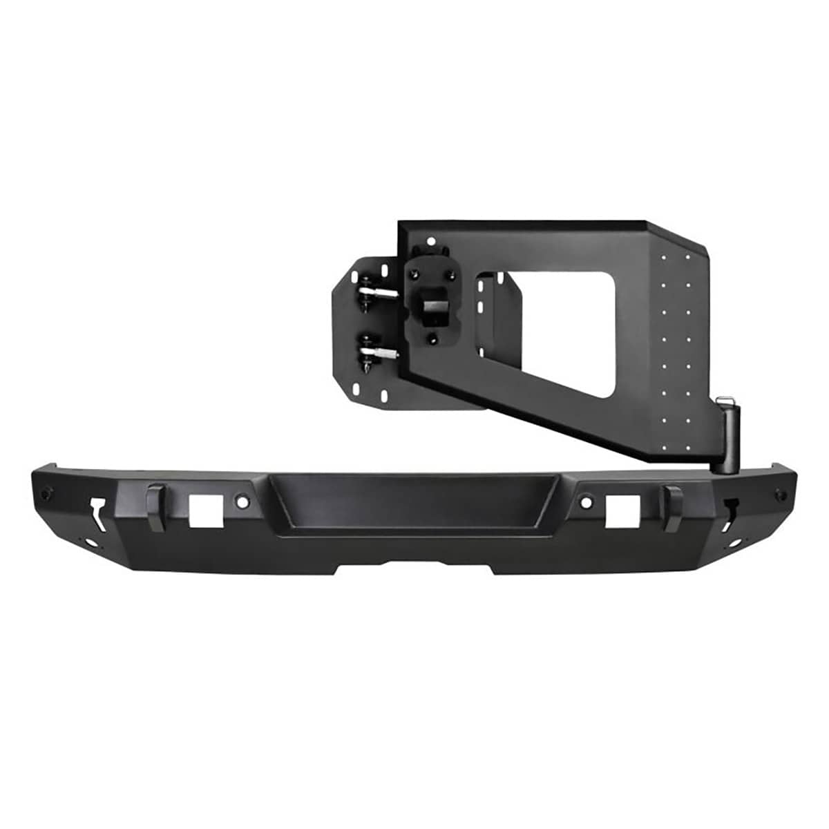 Westin 59-82055 WJ2 REAR BUMPER WITH TIRE CARRIER AND SENSORS TEXTURED BLACK 18-26 JEEP WRANGLER Westin 59-82055