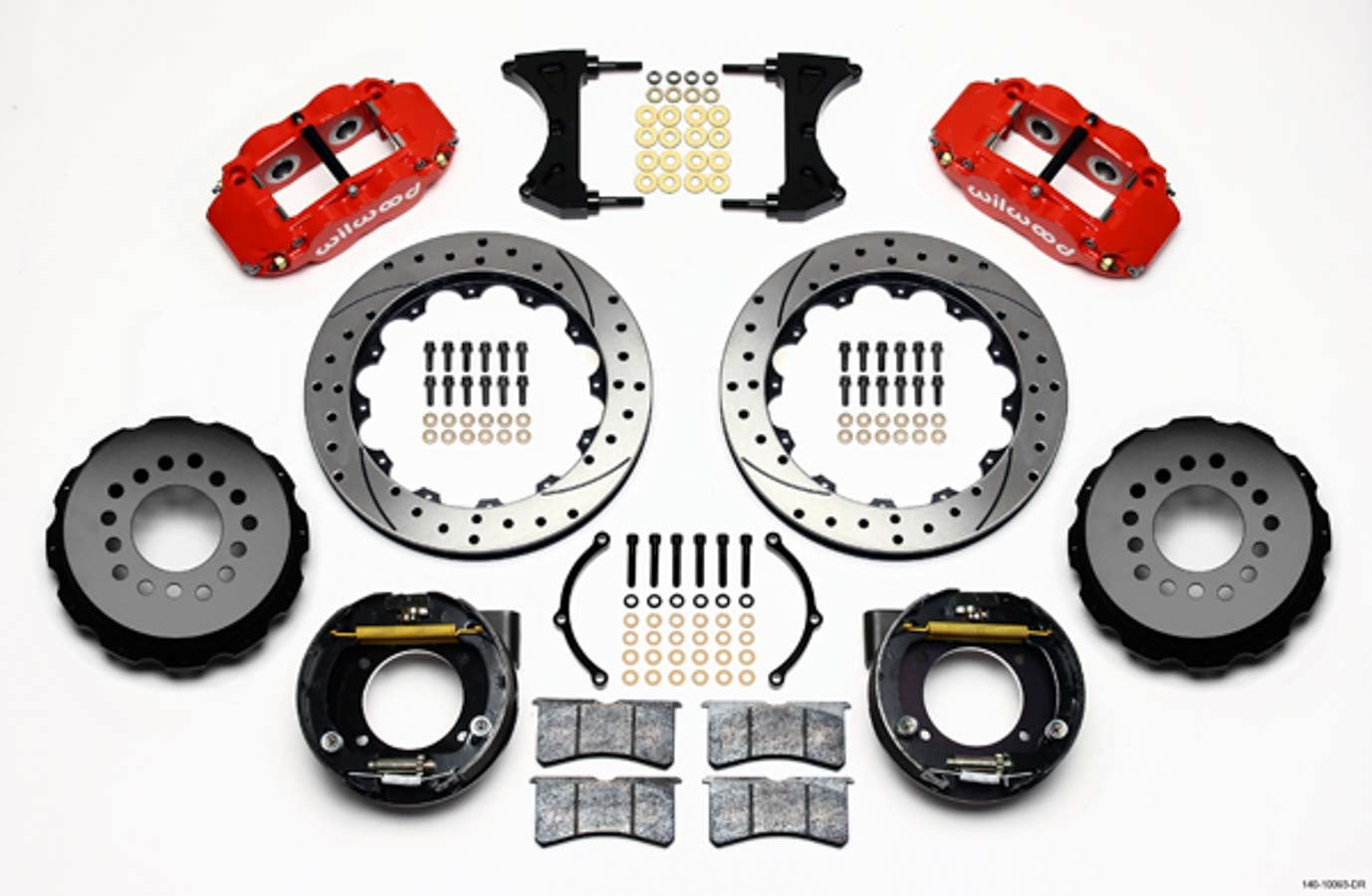 Wilwood Brakes 140-10093-DR 67-72 GM C10 P/U Rear Brake Kit Red Caliper Wilwood Brakes 140-10093-DR