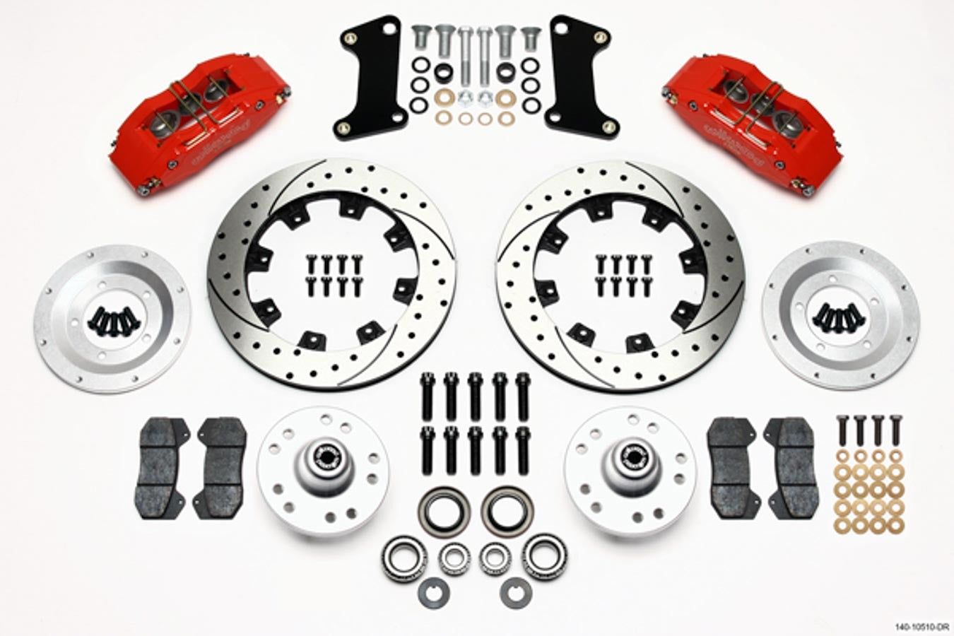 Wilwood Brakes 140-10510-DR Front Disc Brake Kit Red 67-72 Camaro Nova 12.19 Wilwood Brakes 140-10510-DR