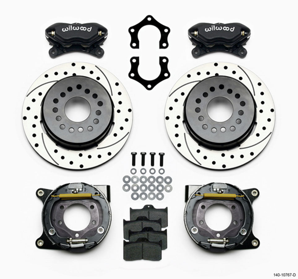 Wilwood Brakes 140-10767-D Rear Brake Kit Dynalite Mopar/Dana w/PB Wilwood Brakes 140-10767-D