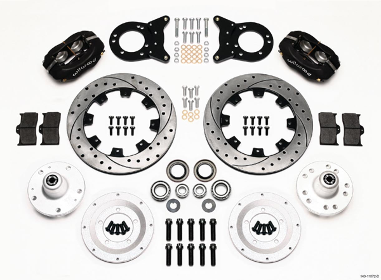 Wilwood Brakes 140-11072-D Front Disc Kit HD 65-69 Mustang Drilled Wilwood Brakes 140-11072-D