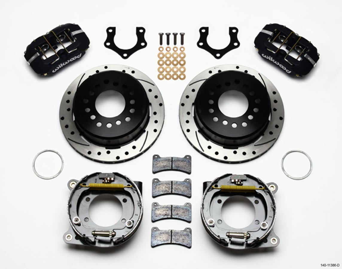 Wilwood Brakes 140-11386-D Rear Brake Kit Dynapro Mopar/Dana w/PB Wilwood Brakes 140-11386-D
