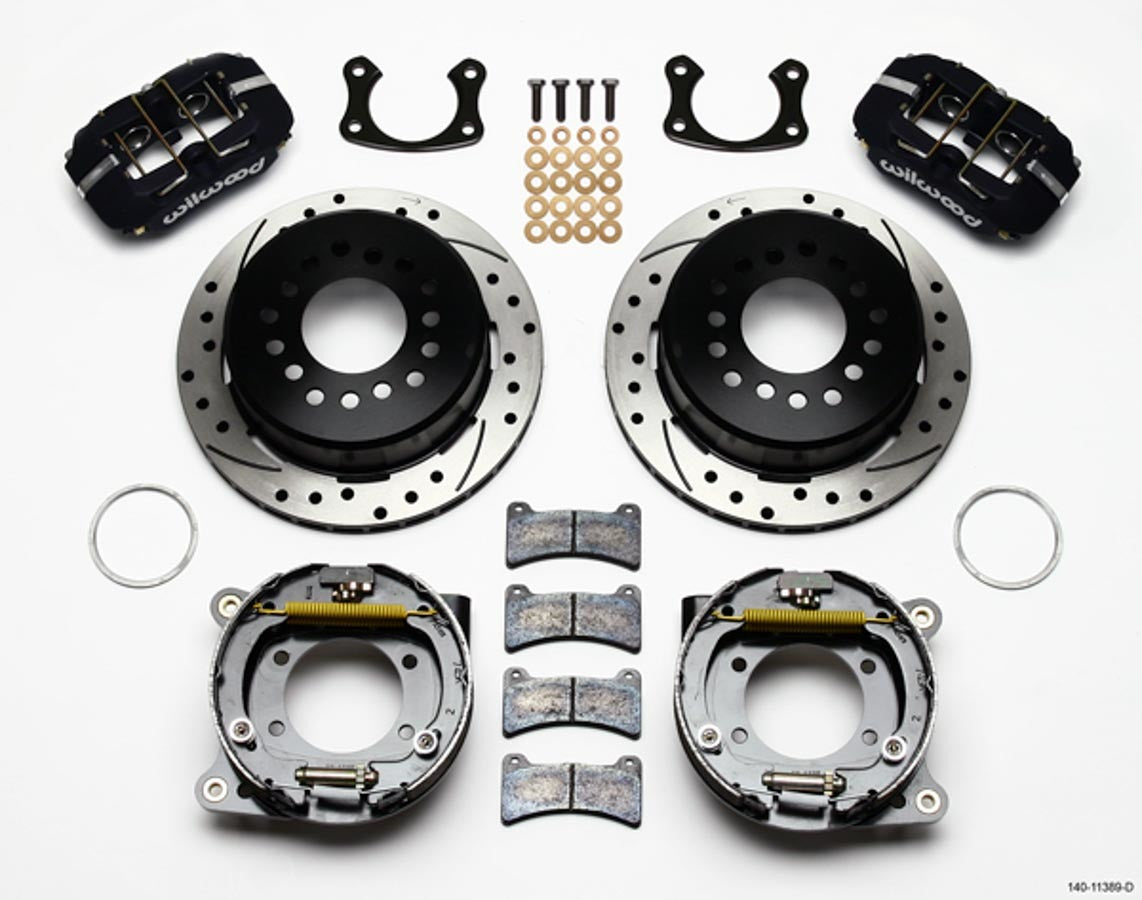 Wilwood Brakes 140-11389-D Rear Disc Brake Kit Big Ford Drilled Wilwood Brakes 140-11389-D