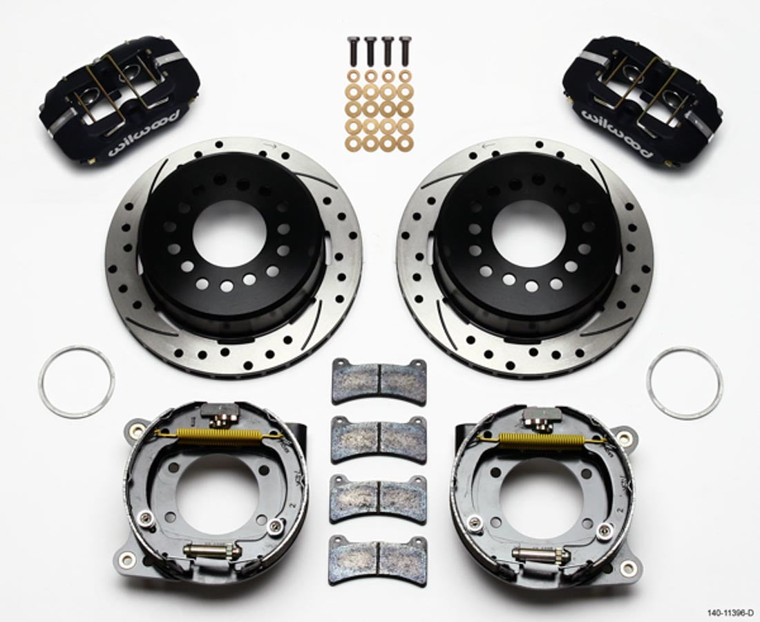 Wilwood Brakes 140-11396-D Brake Kit Rear Disc/Drum Mustang 8.85 Wilwood Brakes 140-11396-D