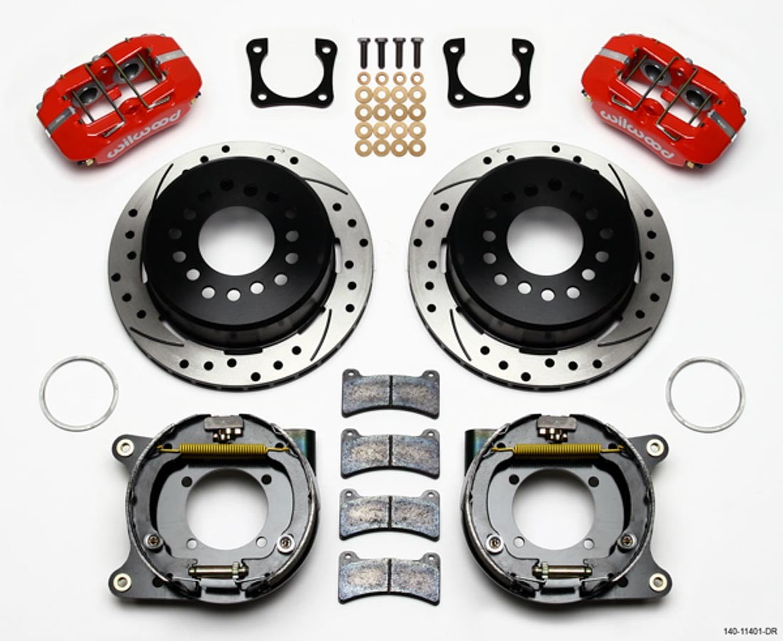 Wilwood Brakes 140-11401-DR Rear Disc Brake Kit w/ Park Brake 12 Bolt GM Wilwood Brakes 140-11401-DR