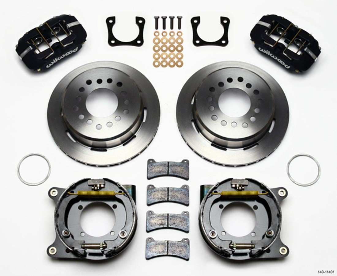 Wilwood Brakes 140-11401 Rear Disc Brake Kit w/ Park Brake 12 Bolt GM Wilwood Brakes 140-11401