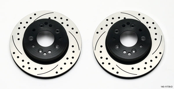 Wilwood Brakes 140-11739-D Rotor Kit Rear C2 / C3 Corvette 1pc Rotor Wilwood Brakes 140-11739-D