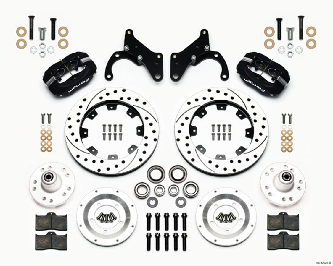 Wilwood Brakes 140-12022-D Front Disc Brake Kit Blk 65-68 Impala Drum 12.19 Wilwood Brakes 140-12022-D