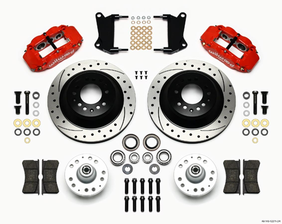 Wilwood Brakes 140-12271-DR Front Disc Brake Kit Red 67-72 Camaro Nova 12.88 Wilwood Brakes 140-12271-DR