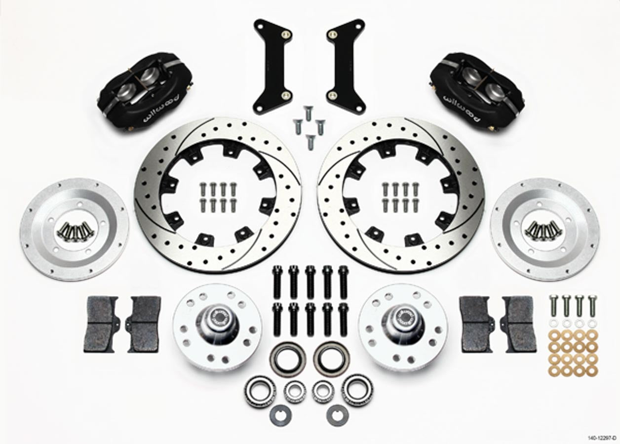 Wilwood Brakes 140-12297-D Front Brake Kit 80-87 GM G-Body 4 Piston Caliper Wilwood Brakes 140-12297-D