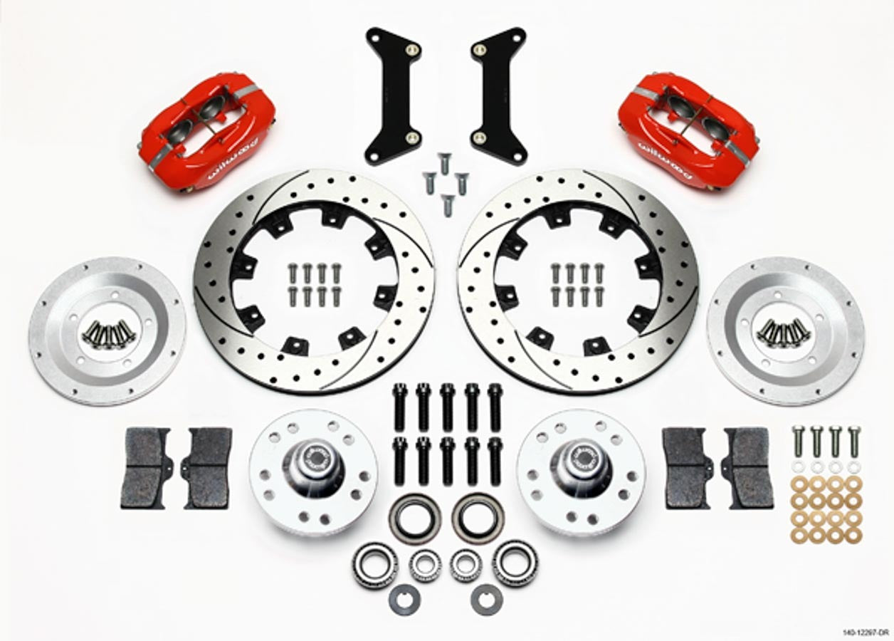 Wilwood Brakes 140-12297-DR Front Brake Kit 80-87 GM G-Body 4 Piston Caliper Wilwood Brakes 140-12297-DR