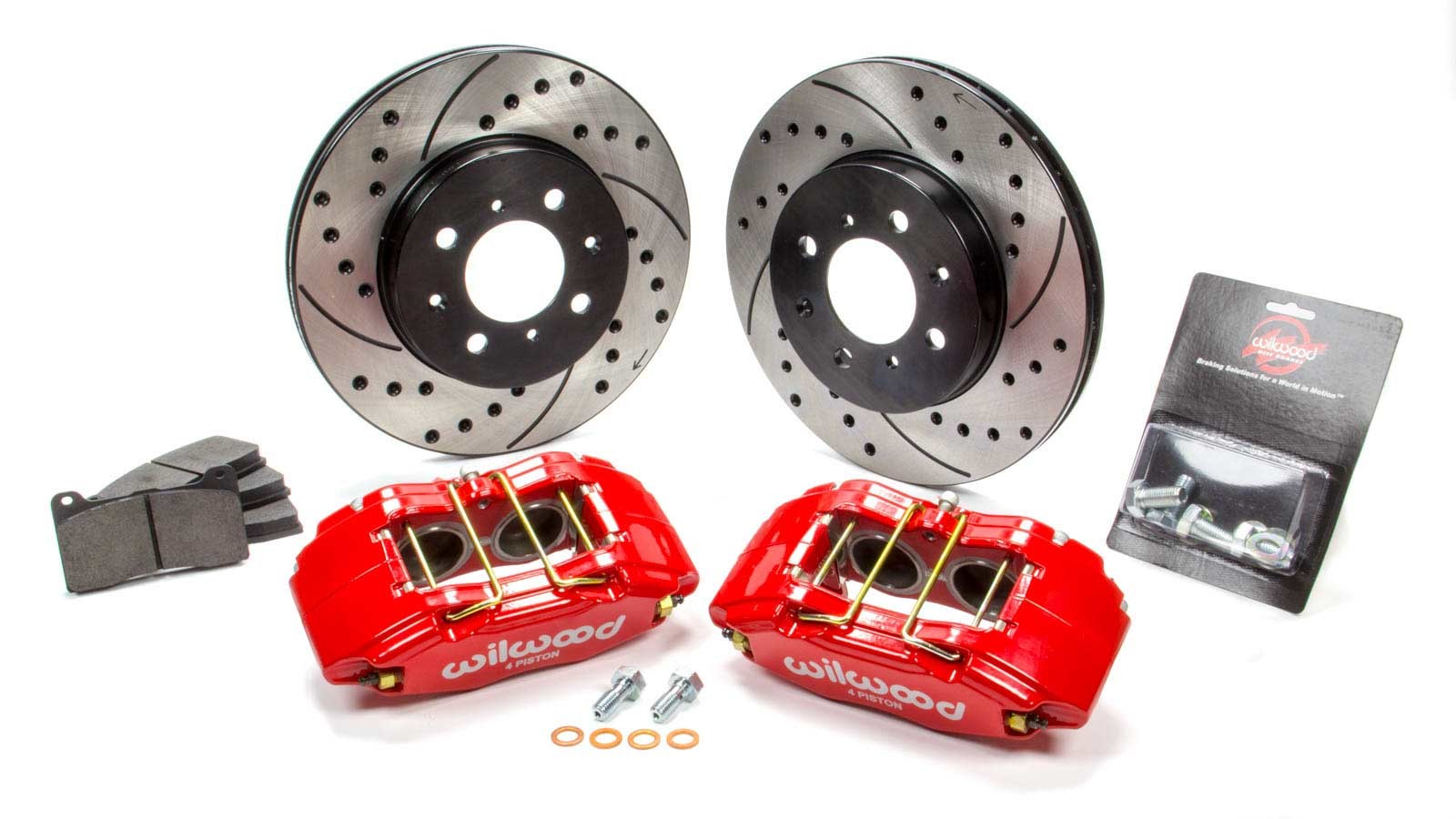 Wilwood Brakes 140-12996-DR Brake Kit Front Honda/Acura Red Drilled Wilwood Brakes 140-12996-DR