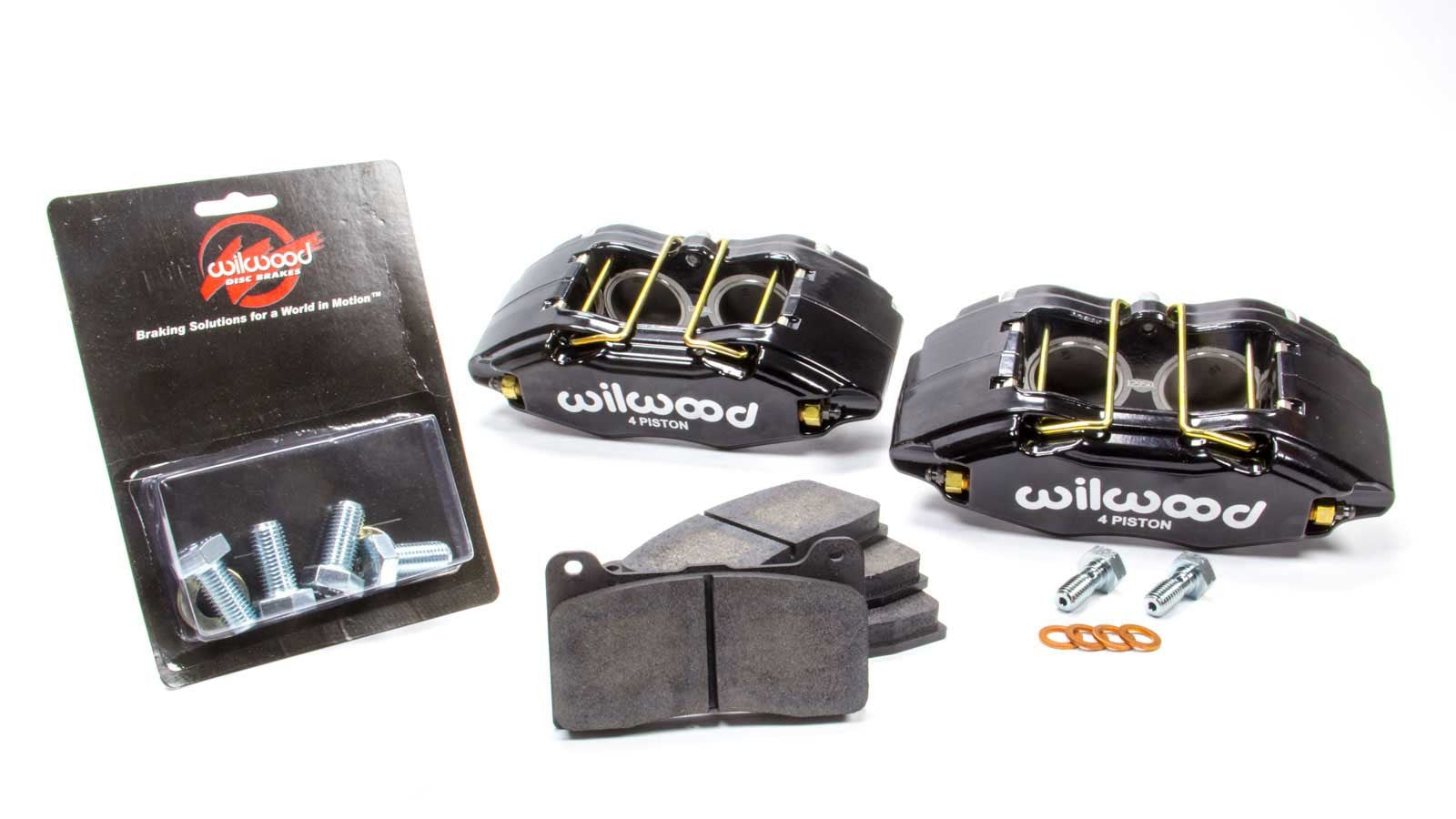 Wilwood Brakes 140-13029 Caliper & Pad Kit Front Honda/Acura Black Wilwood Brakes 140-13029