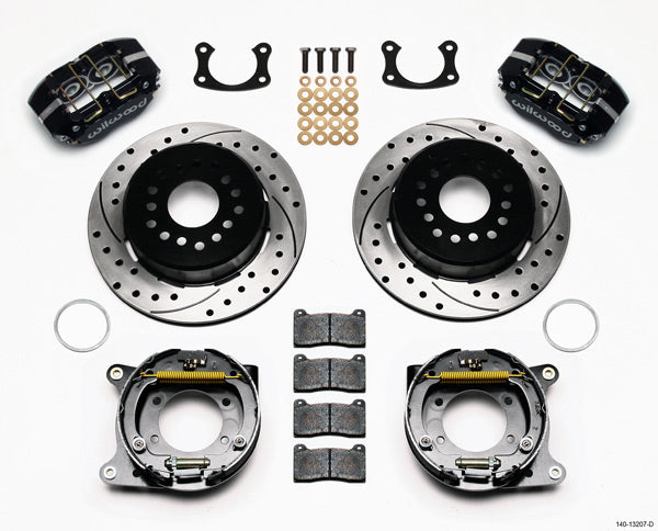 Wilwood Brakes 140-13207-D Rear Brake Kit Big Ford New 2.50in Blk Drilled Wilwood Brakes 140-13207-D
