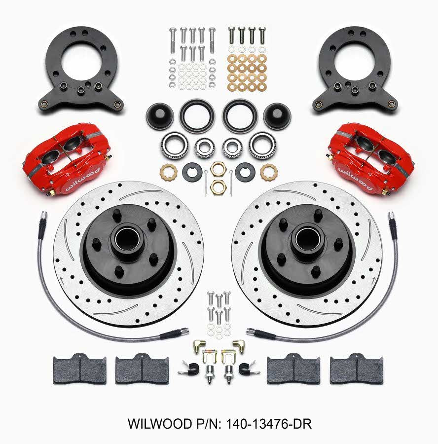 Wilwood Brakes 140-13476-DR Front Disc Brake Kit Blk 65-59 Mustang Hub/Rotor Wilwood Brakes 140-13476-DR