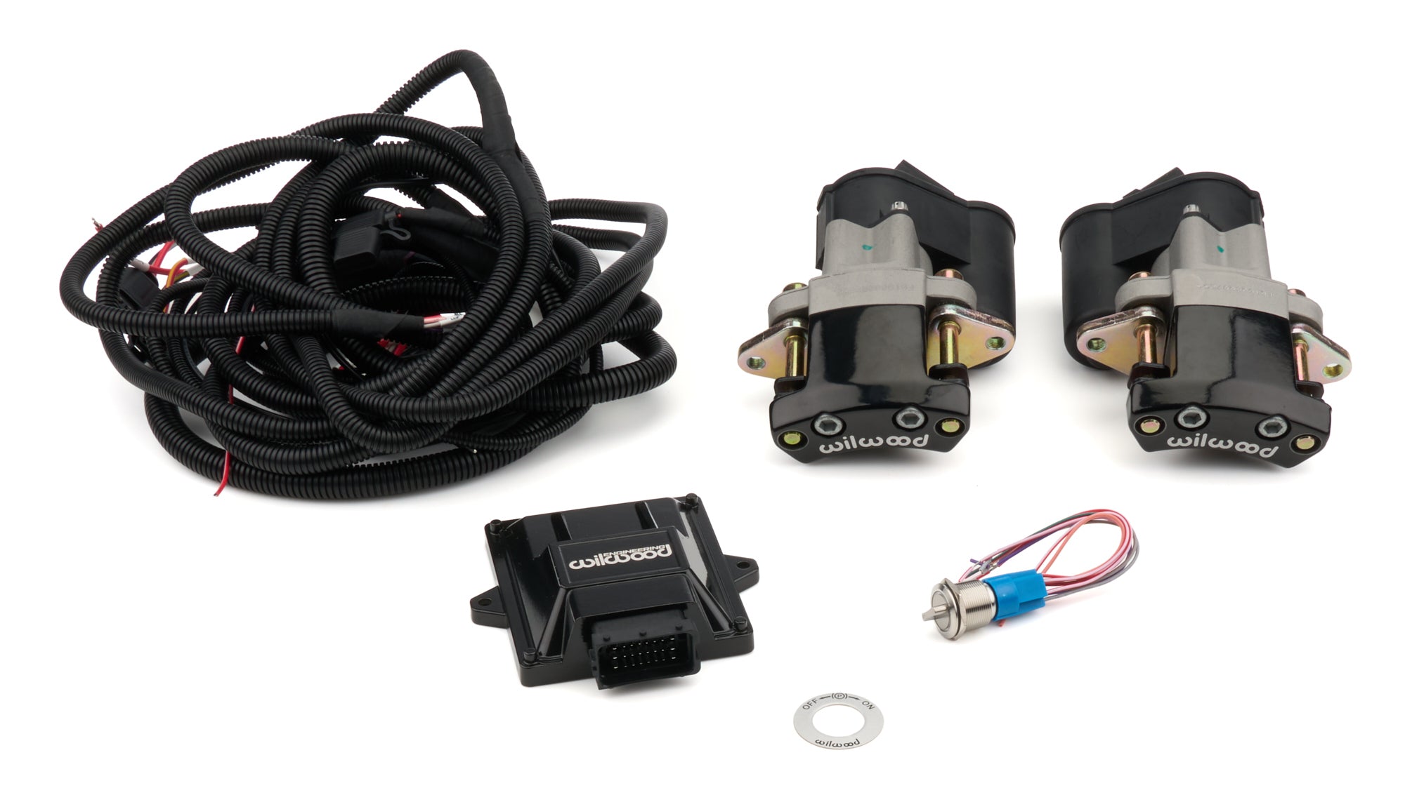 Wilwood Brakes 140-15979-BK Parking Brake Kit Rear Electronic Black Wilwood Brakes 140-15979-BK
