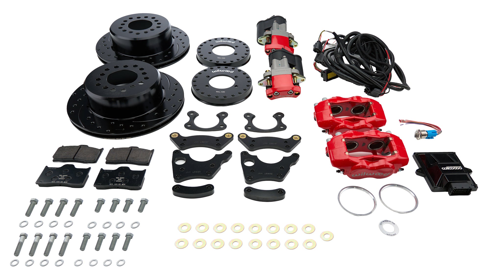 Wilwood Brakes 140-16150-DR Brake Kit Rear Ford 2.5 Offset w/ Elec Park Brk Wilwood Brakes 140-16150-DR