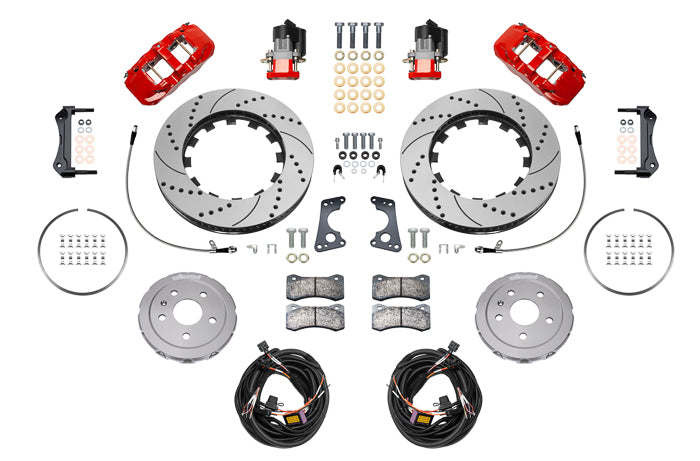 Wilwood Brakes 140-17009-DR Brake Kit Rear Corvetee C8 Aerolite 4R Drilled Wilwood Brakes 140-17009-DR