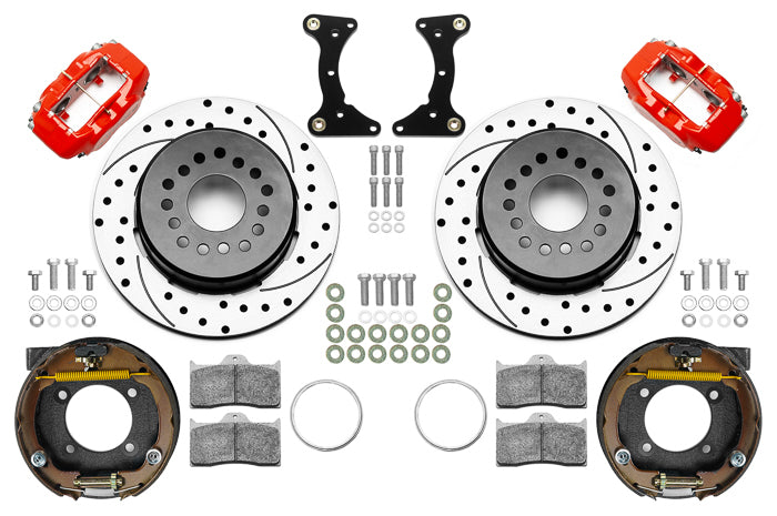 Wilwood Brakes 140-17121-DR Brake Kit Rear Red FDL Drilled 12in GM G Body Wilwood Brakes 140-17121-DR