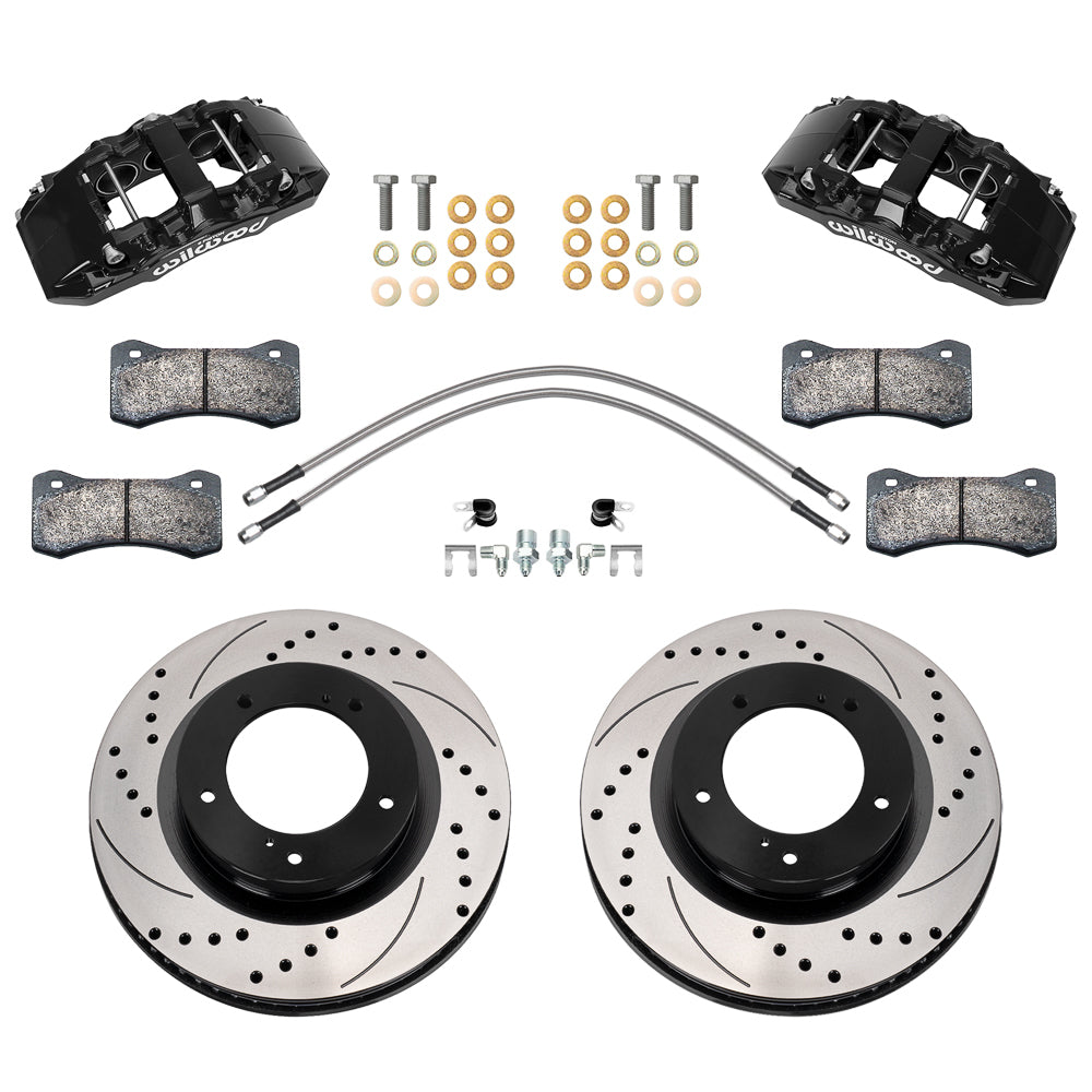Wilwood Brakes 140-18357-D Front Brake Kit 07-15 Tundra Aero6 DM Drilled Wilwood Brakes 140-18357-D